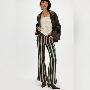 Wrangler Multicolor Vertical Stripe Flare Jeans